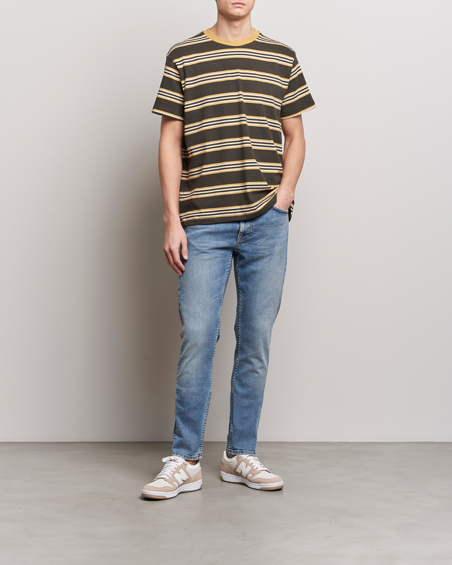 Mies | T-paidat | Nudie Jeans | Leif Striped Crew Neck T-Shirt Multi