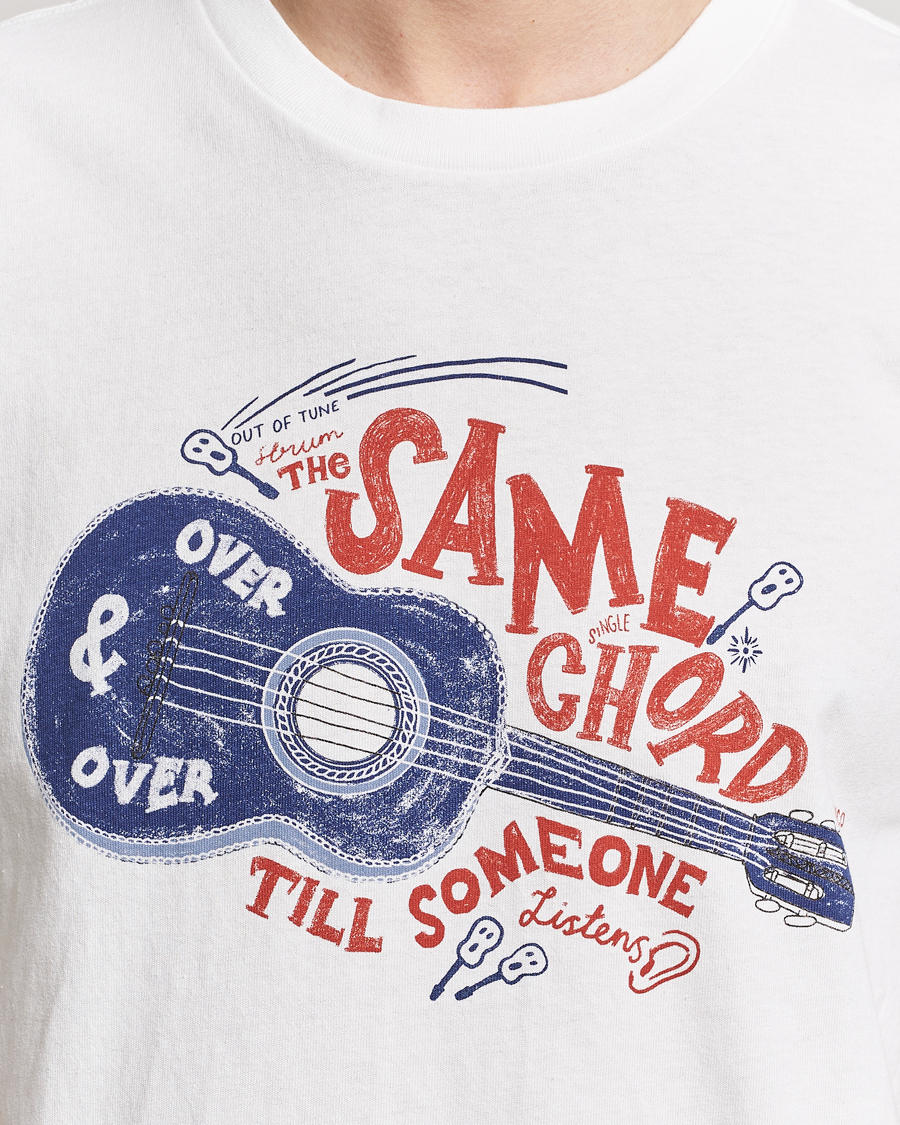 Mies | T-paidat | Nudie Jeans | Roy Printed Crew Neck T-Shirt Off White