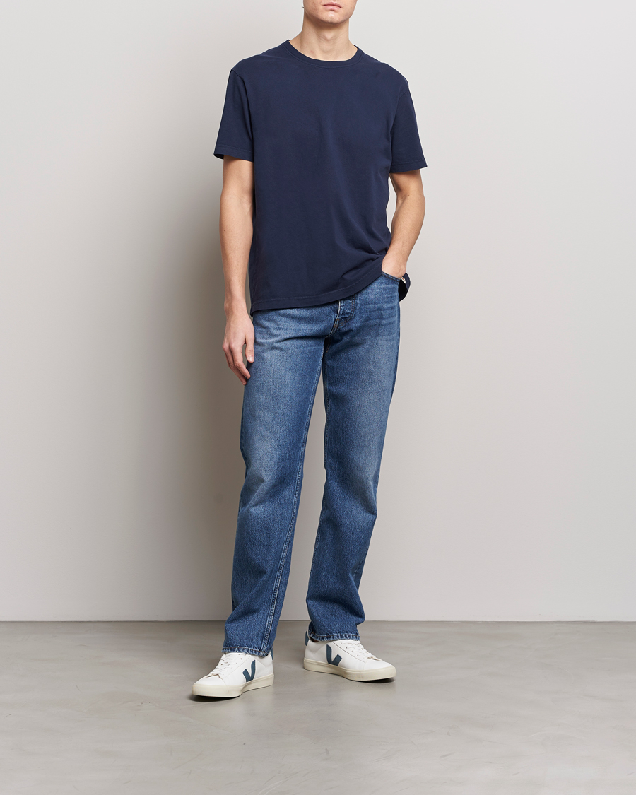 Mies | T-paidat | Nudie Jeans | Uno Everyday Crew Neck T-Shirt Blue
