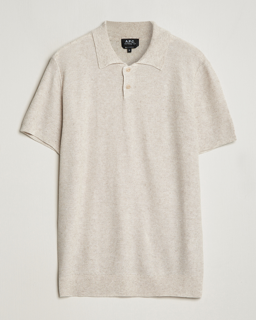 Mies | Pikeet | A.P.C. | Jay Knitted Polo Beige