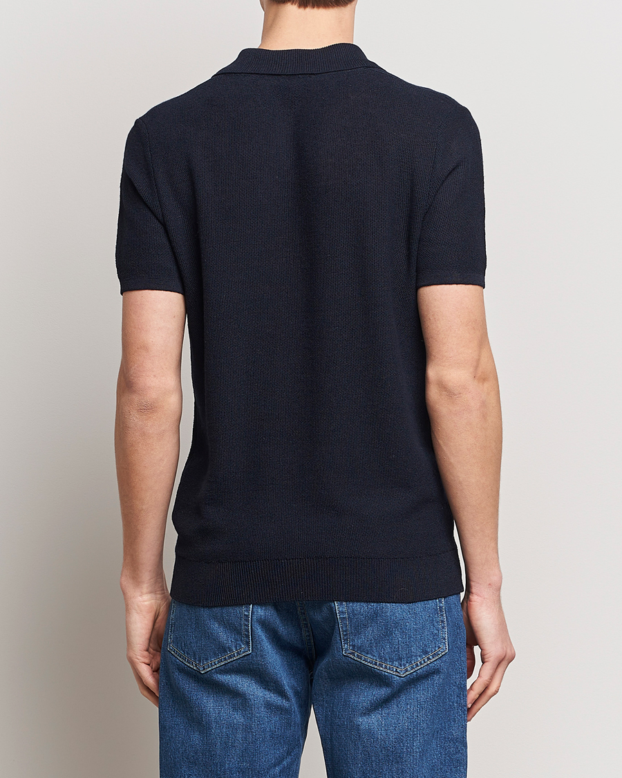 Mies | Pikeet | A.P.C. | Jay Viscose/Linen Polo Dark Navy