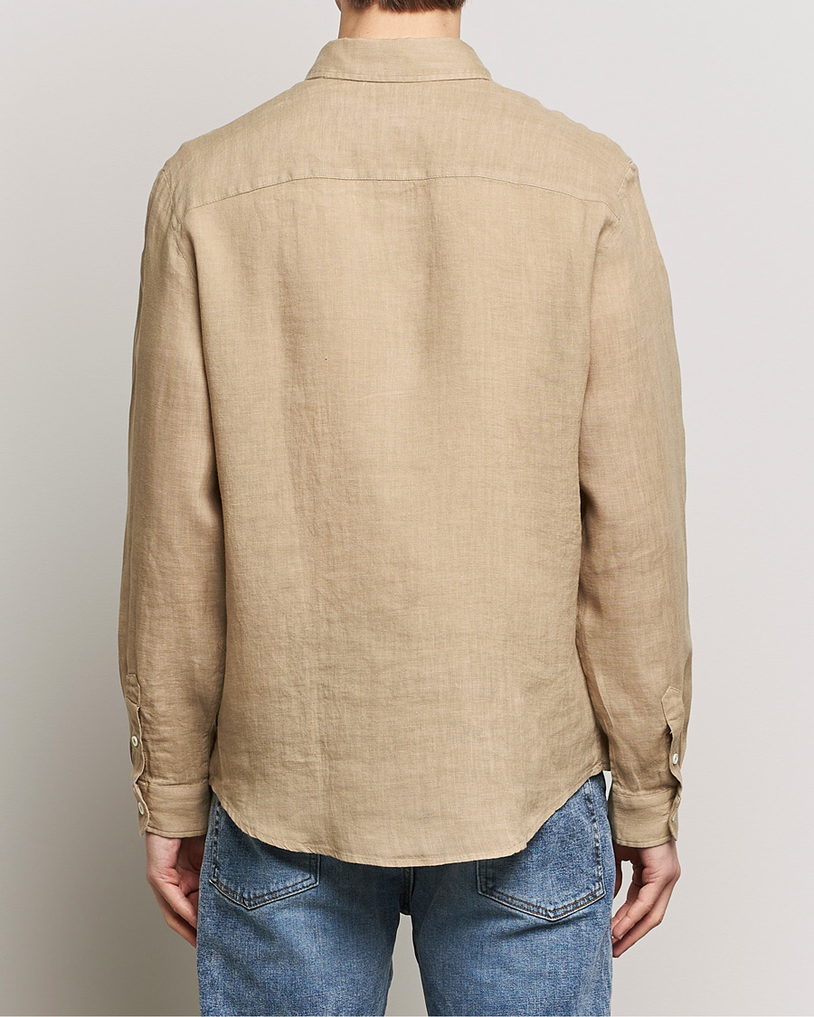 Mies | Kauluspaidat | A.P.C. | Cassel Linen Shirt Beige