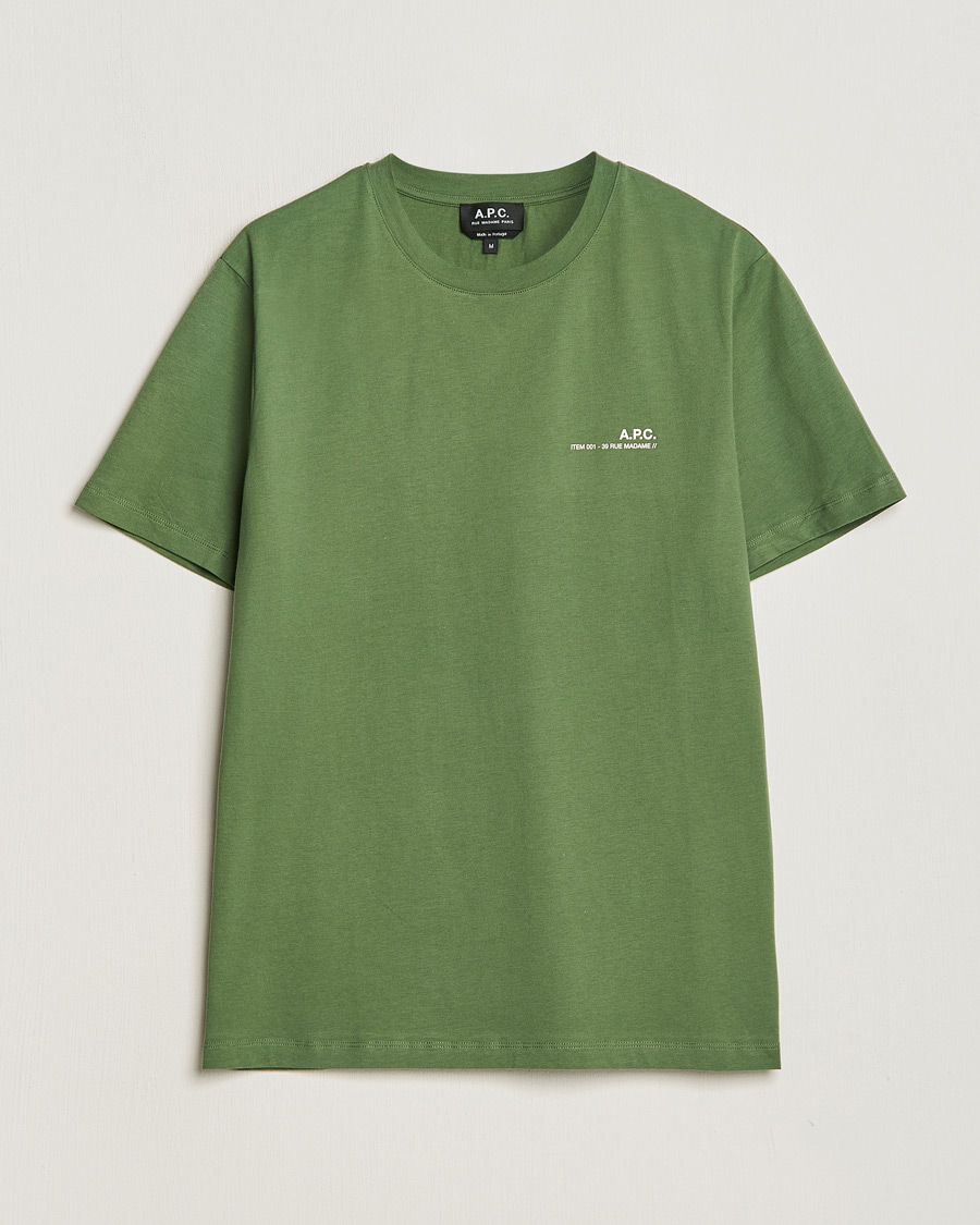 Mies | T-paidat | A.P.C. | Item T-shirt Gray Green