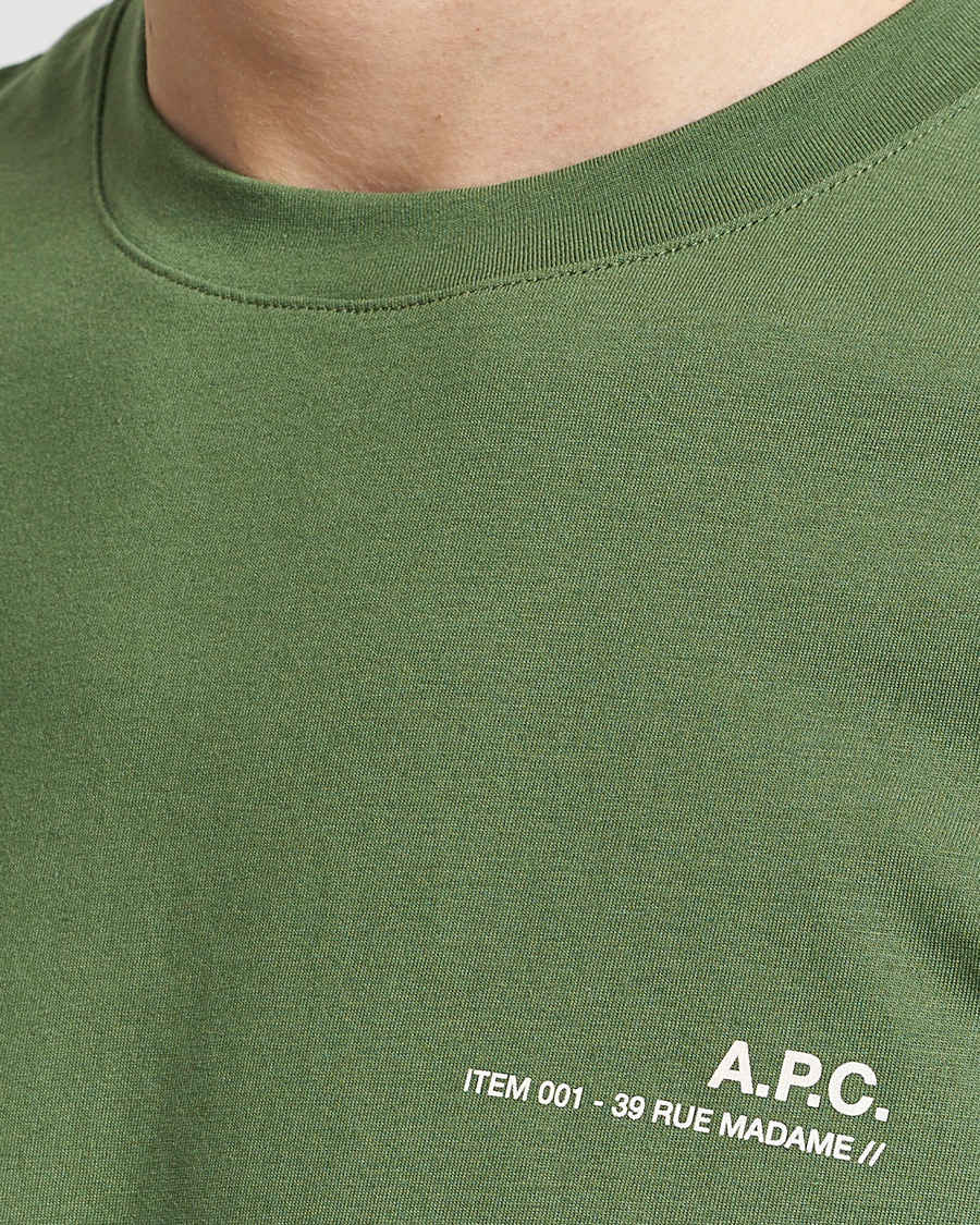 Mies | T-paidat | A.P.C. | Item T-shirt Gray Green