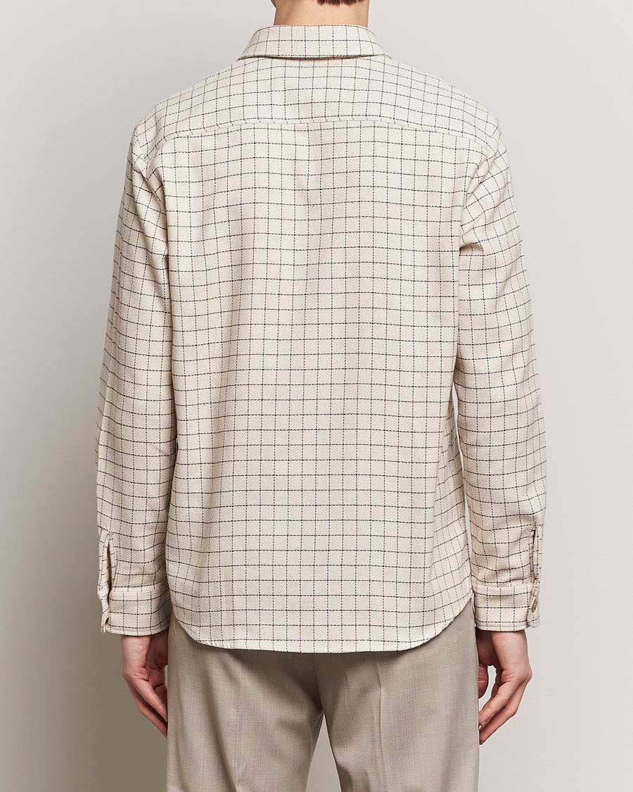 Mies | Kauluspaidat | A.P.C. | Trek Checked Overshirt Ecru