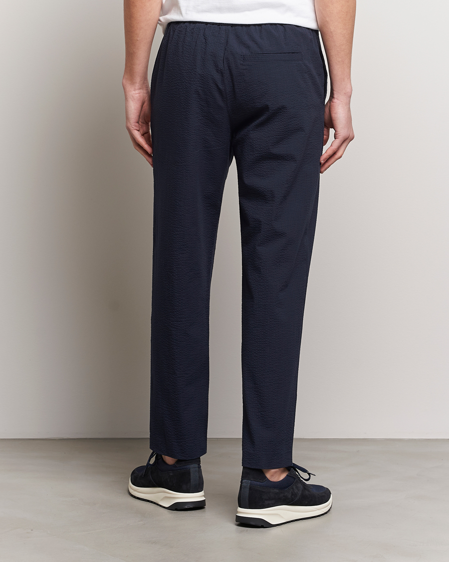 Mies | Housut | A.P.C. | Joaquin Seersucker Drawstring Trousers Dark Navy
