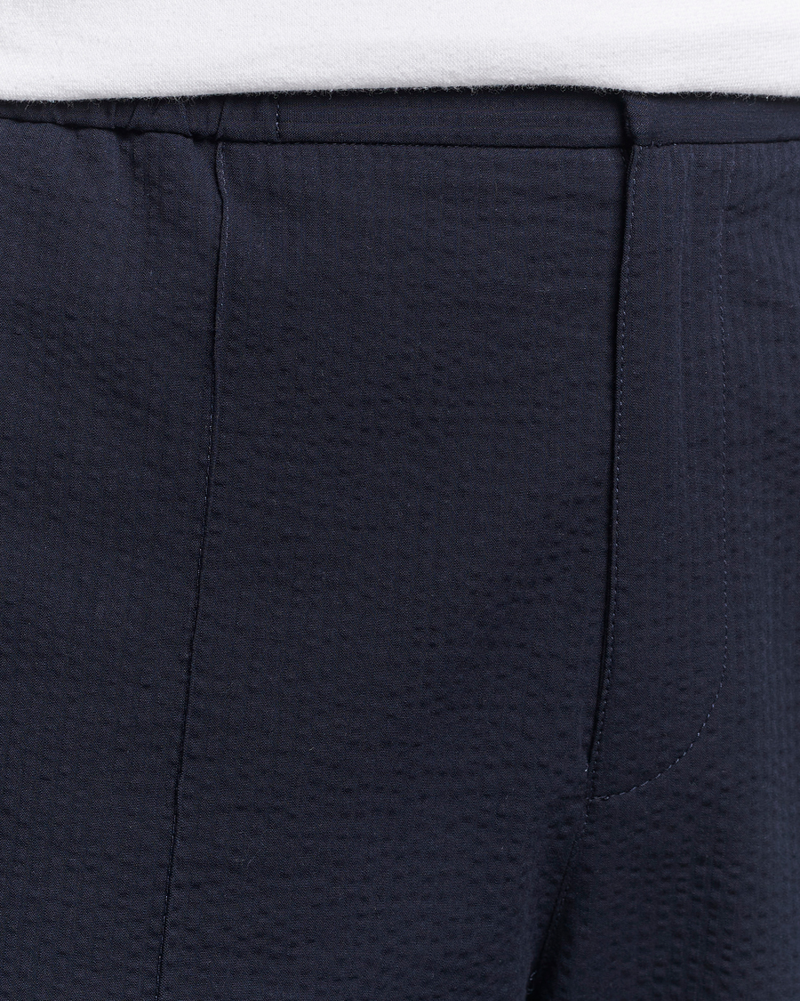 Mies | Housut | A.P.C. | Joaquin Seersucker Drawstring Trousers Dark Navy