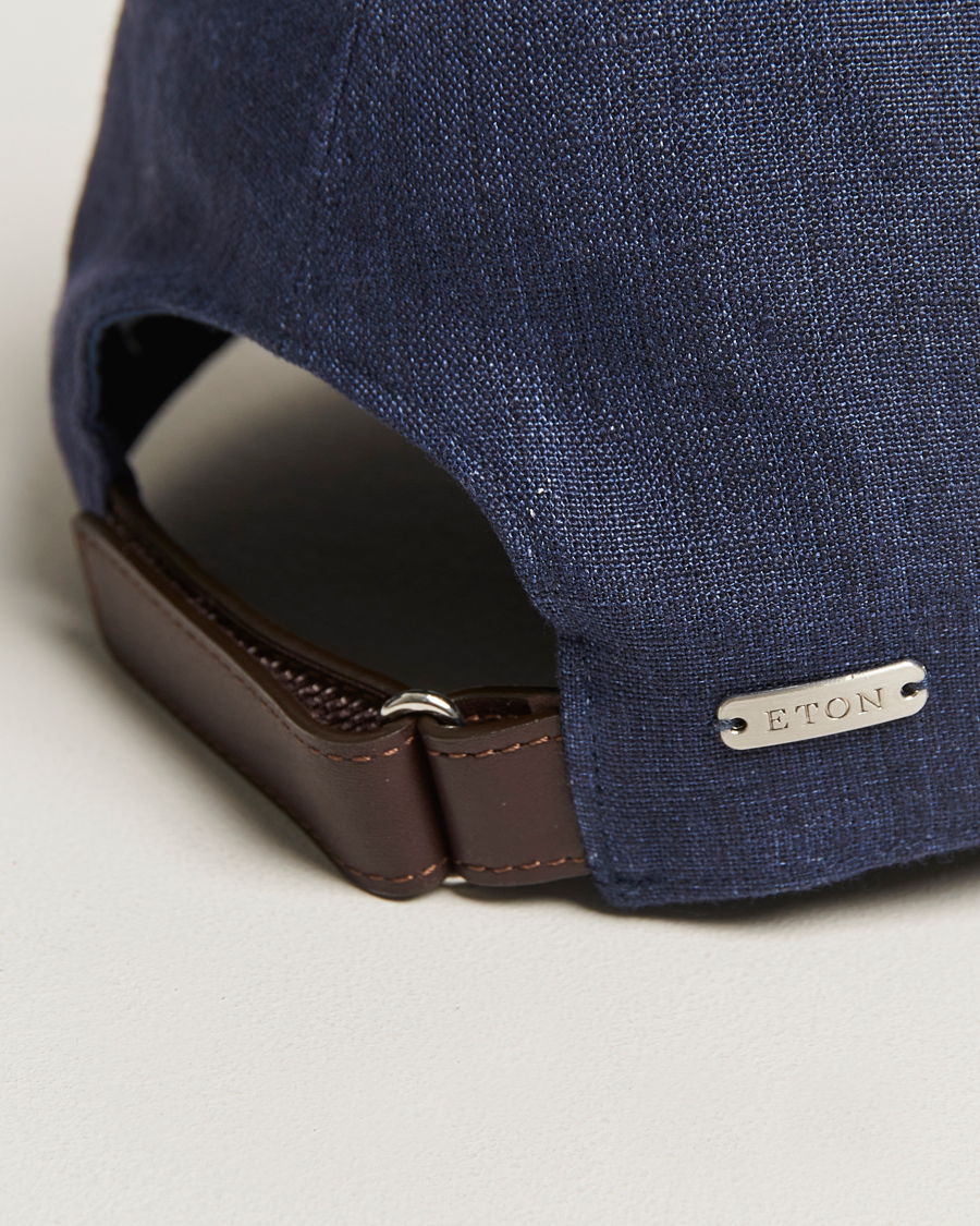 Mies | Eton Solid Linen Cap Navy Blue | Eton | Solid Linen Cap Navy Blue