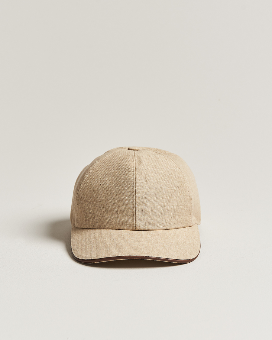 Mies | Eton Solid Linen Cap Beige | Eton | Solid Linen Cap Beige