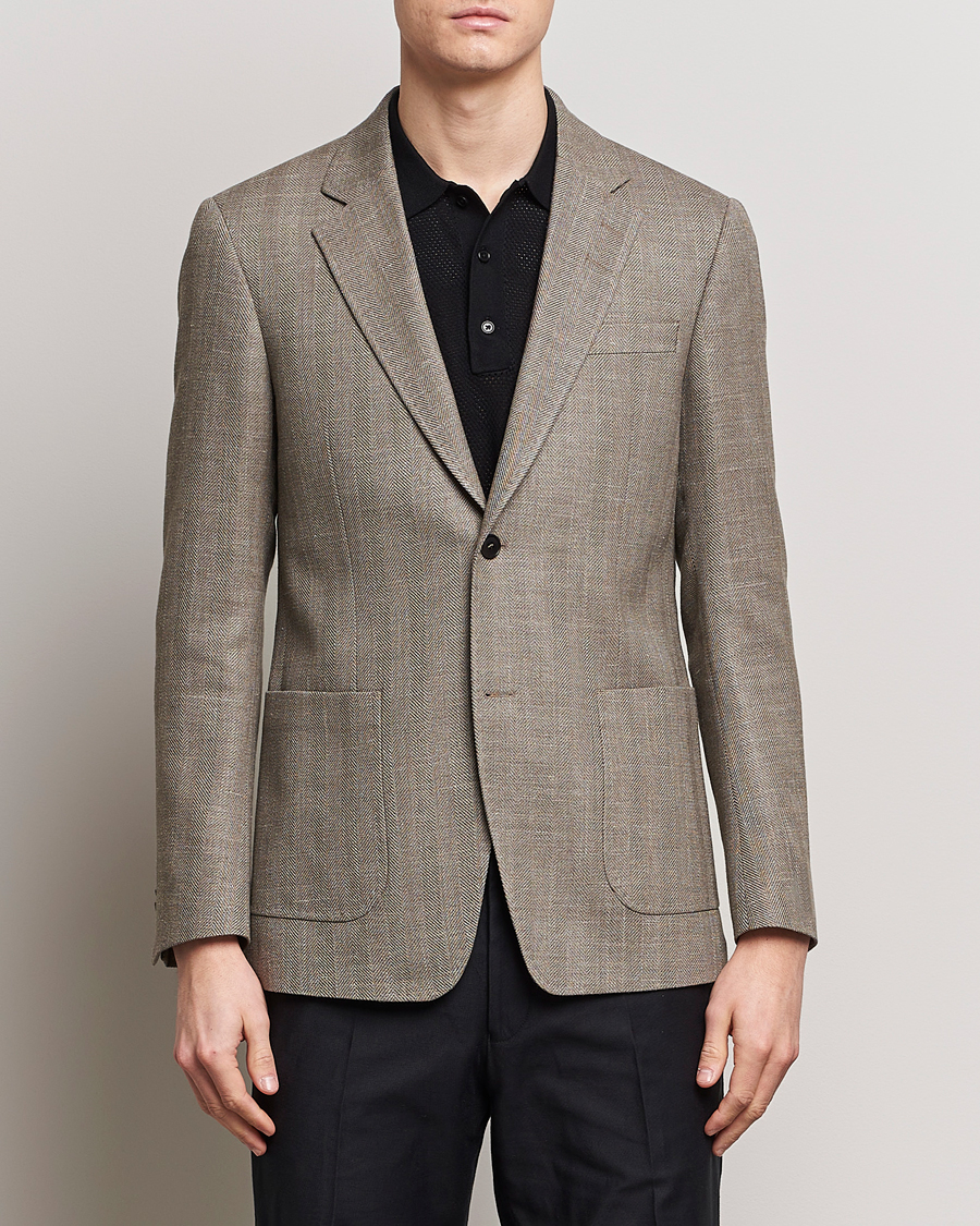 Mies | Pikkutakit | Tiger of Sweden | Justin Herringbone Blazer Putty Beige