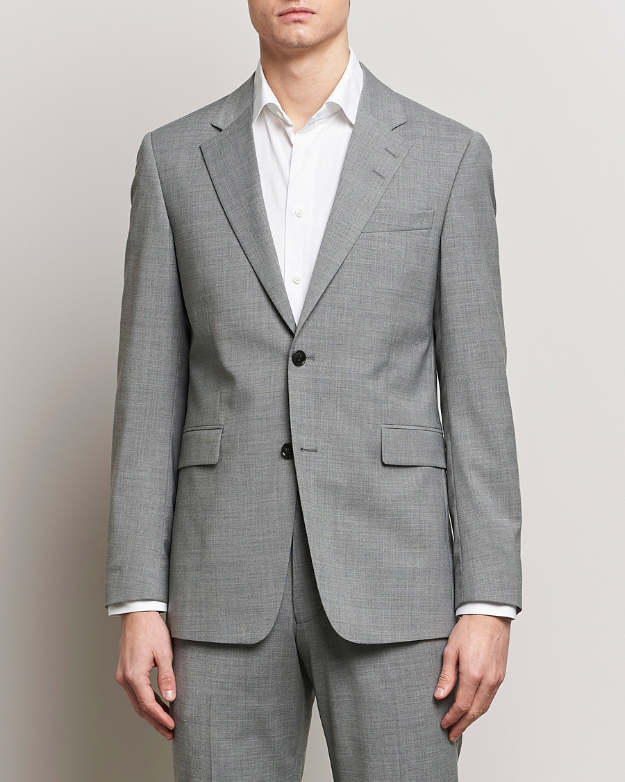 Mies | Business & Beyond | Tiger of Sweden | Justin Wool Travel Suit Blazer Grey Melange