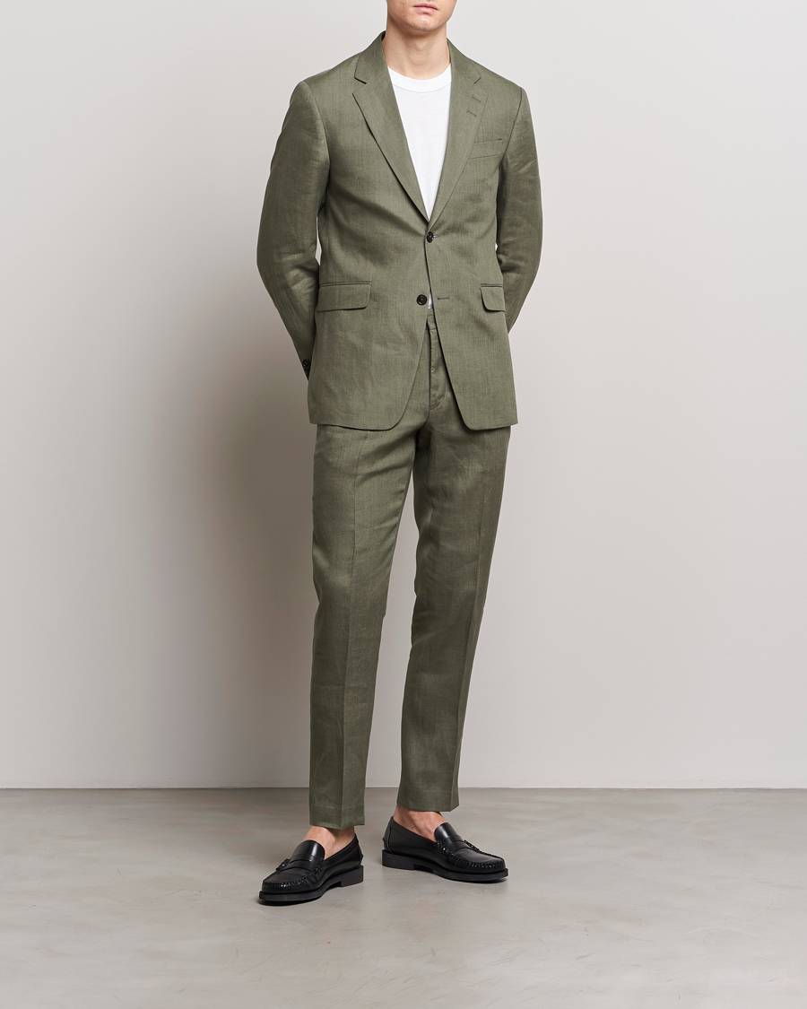 Mies | Housut | Tiger of Sweden | Tenuta Linen Suit Trousers Thyme