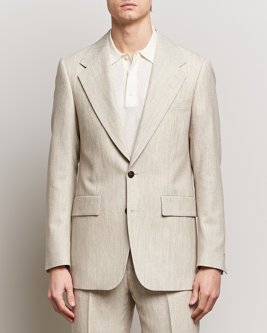 Mies | Pikkutakit | Tiger of Sweden | Jon Wool/Linen Canvas Blazer Natural White