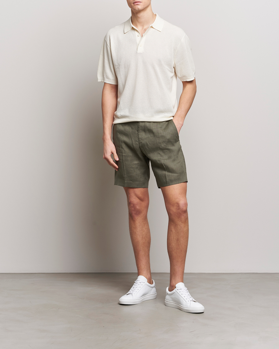 Mies | Shortsit | Tiger of Sweden | Thiago Linen Shorts Thyme