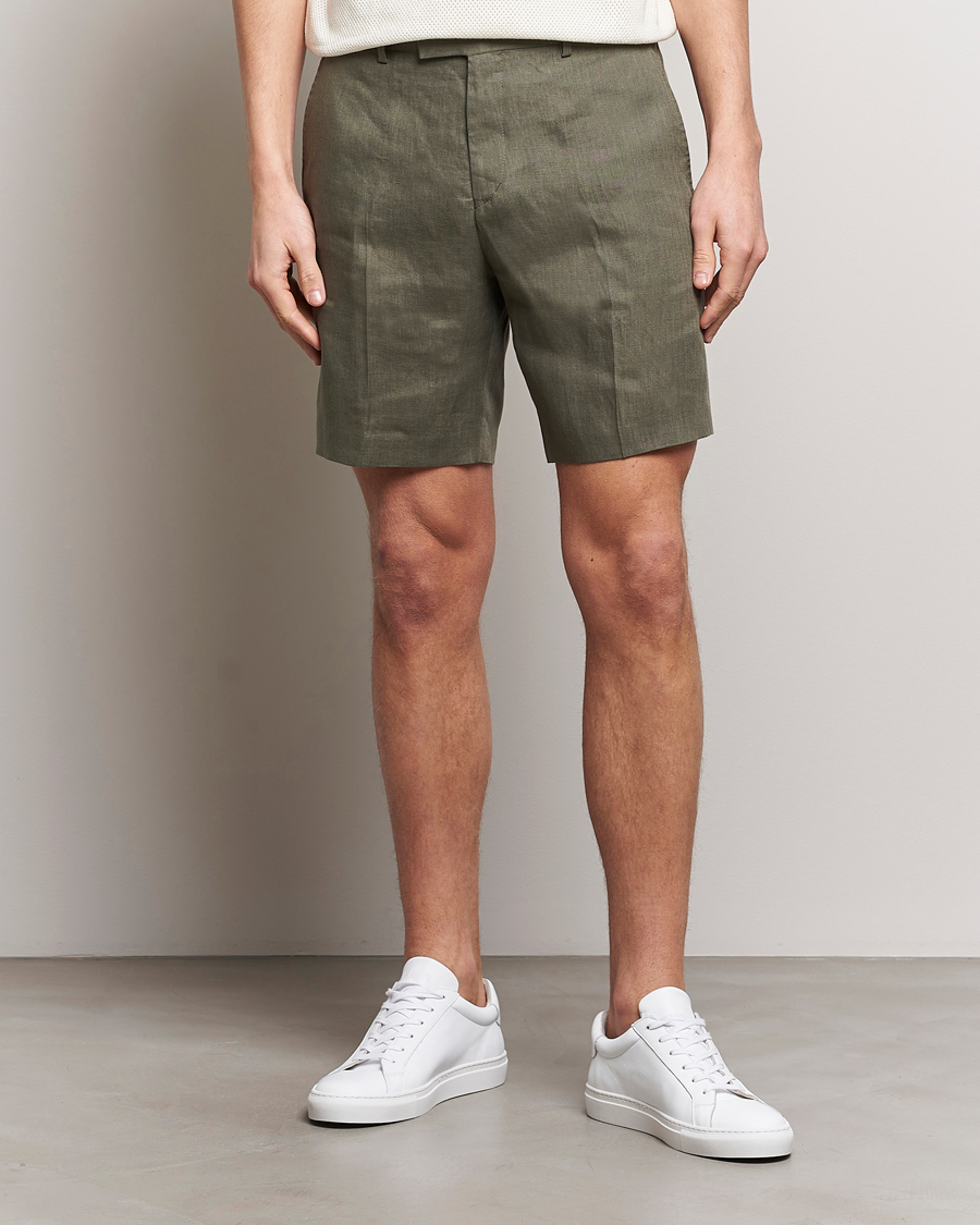 Mies | Shortsit | Tiger of Sweden | Thiago Linen Shorts Thyme