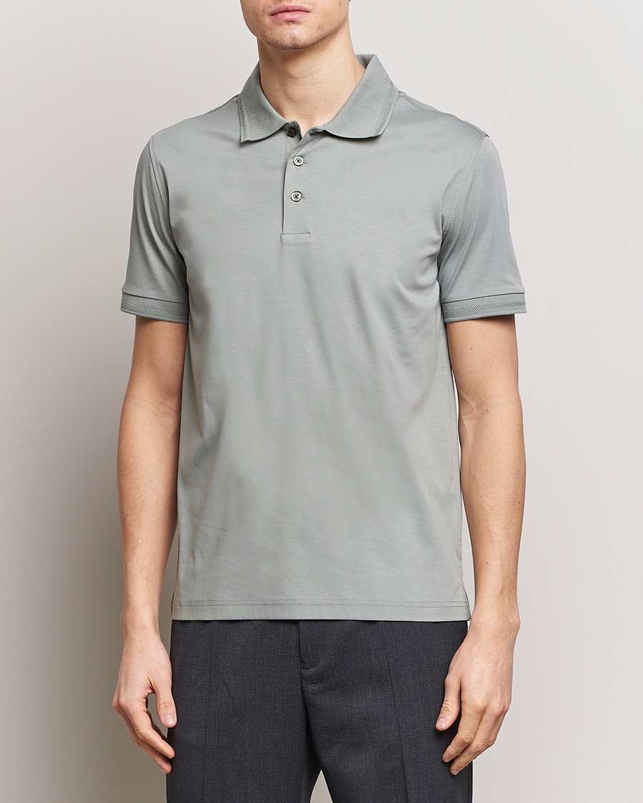 Mies | Lyhythihaiset pikeepaidat | Tiger of Sweden | Riose Cotton Polo Shadow