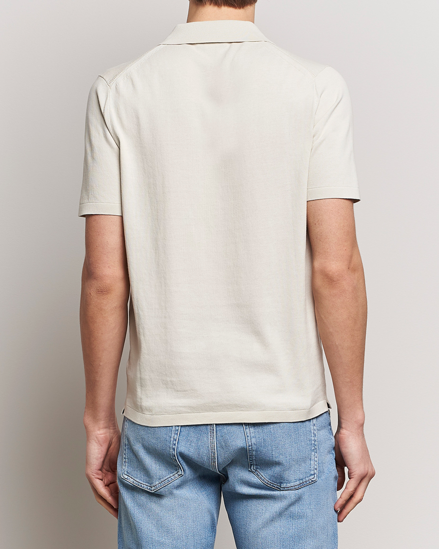 Mies | Pikeet | Tiger of Sweden | Orbit Knitted Cotton Polo Off White