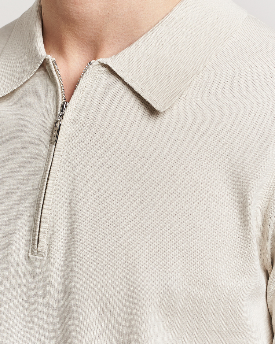 Mies | Pikeet | Tiger of Sweden | Orbit Knitted Cotton Polo Off White