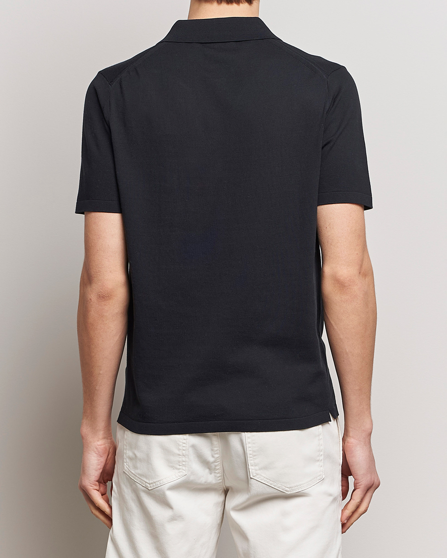 Mies | Pikeet | Tiger of Sweden | Orbit Knitted Cotton Polo Dark Sailing