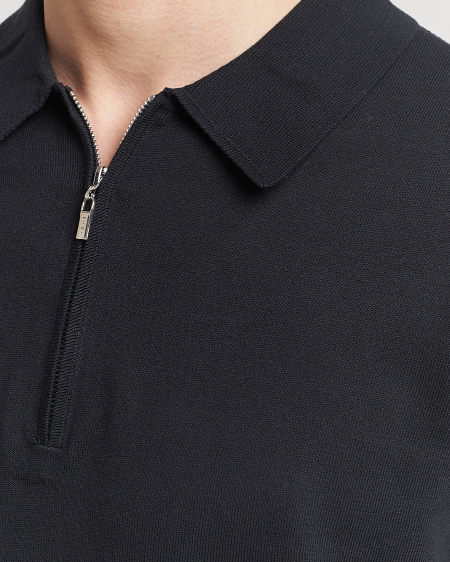 Mies | Pikeet | Tiger of Sweden | Orbit Knitted Cotton Polo Dark Sailing