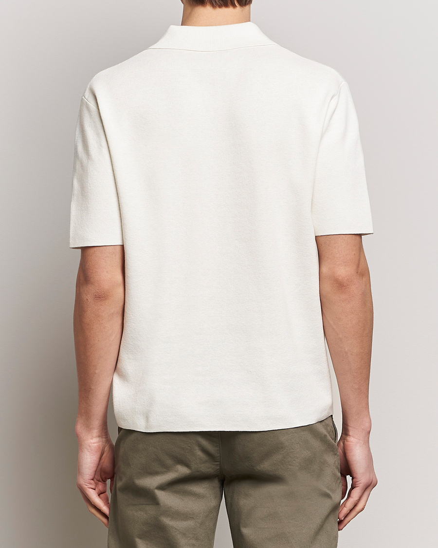 Mies | Pikeet | Tiger of Sweden | Maelon Linen/Cotton Knitted Polo Summer Snow