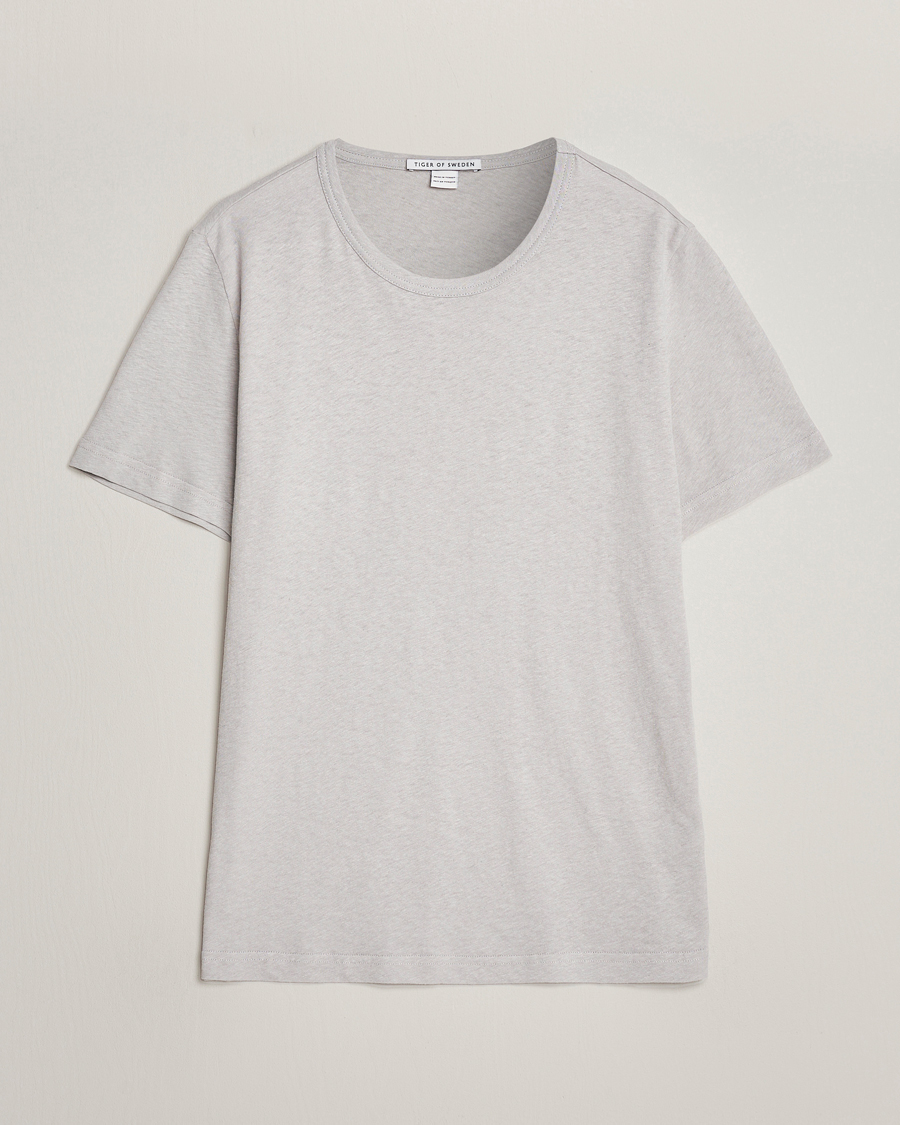 Mies | T-paidat | Tiger of Sweden | Olaf Cotton/Linen Crew Neck T-Shirt Granite