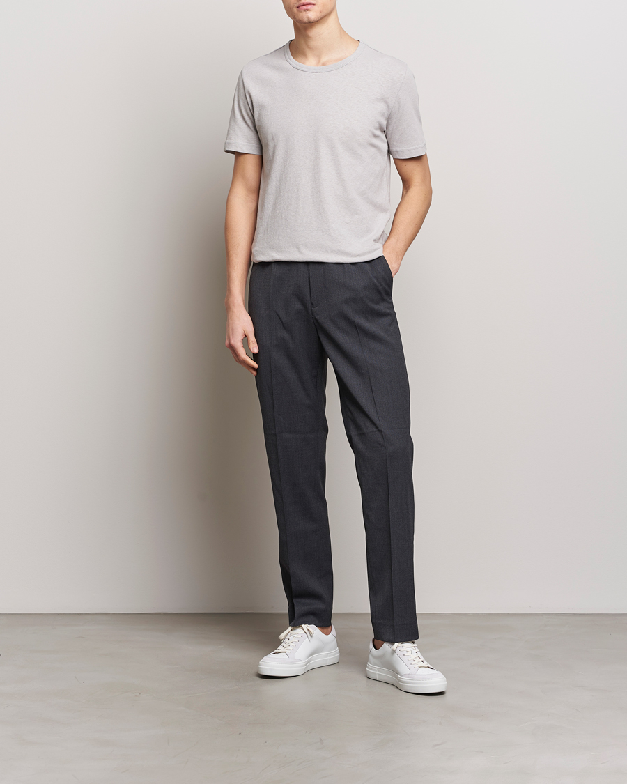 Mies | T-paidat | Tiger of Sweden | Olaf Cotton/Linen Crew Neck T-Shirt Granite