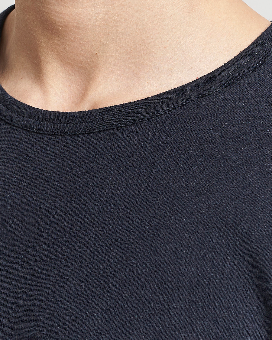 Mies | T-paidat | Tiger of Sweden | Olaf Cotton/Linen Crew Neck T-Shirt Light Ink