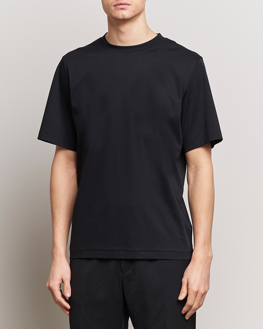 Mies |  | Tiger of Sweden | Mercerized Cotton Crew Neck T-Shirt Black