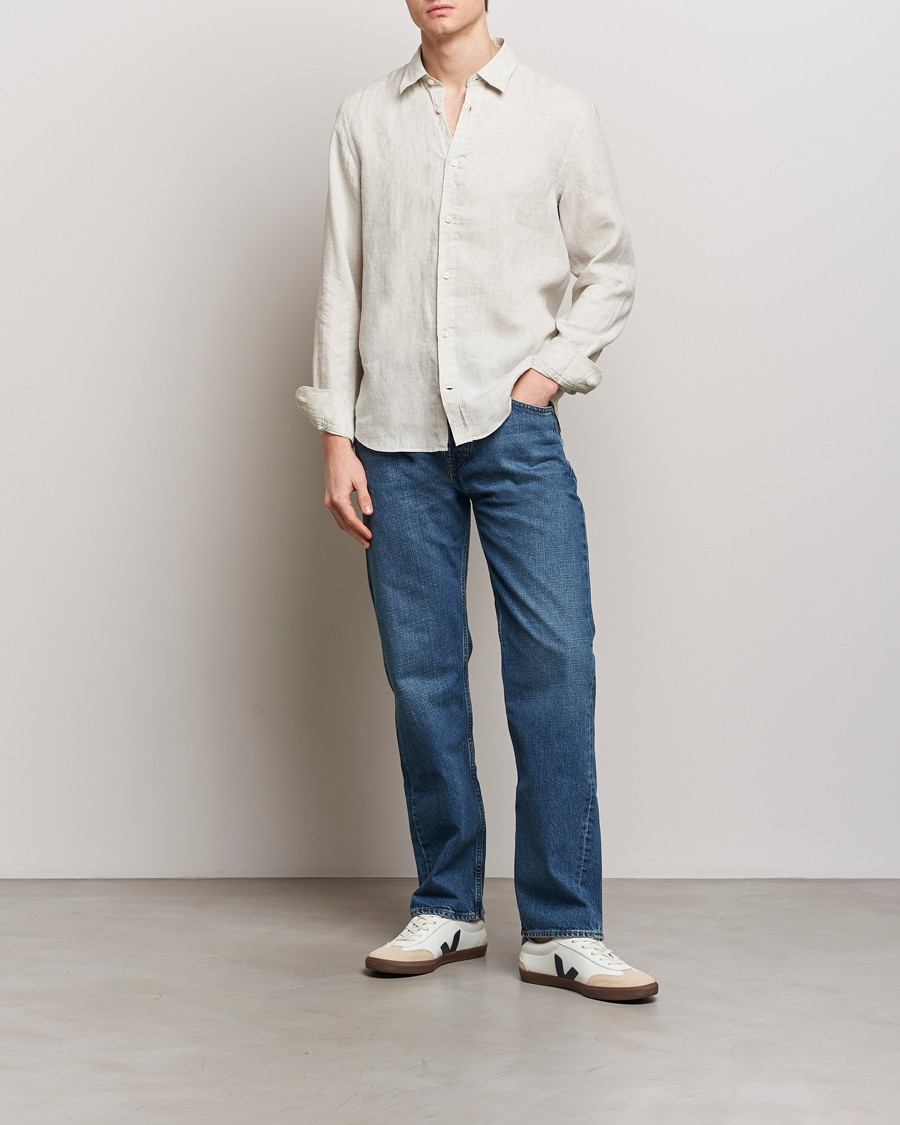 Mies | Kauluspaidat | Tiger of Sweden | Spenser Linen Shirt Pale Clay