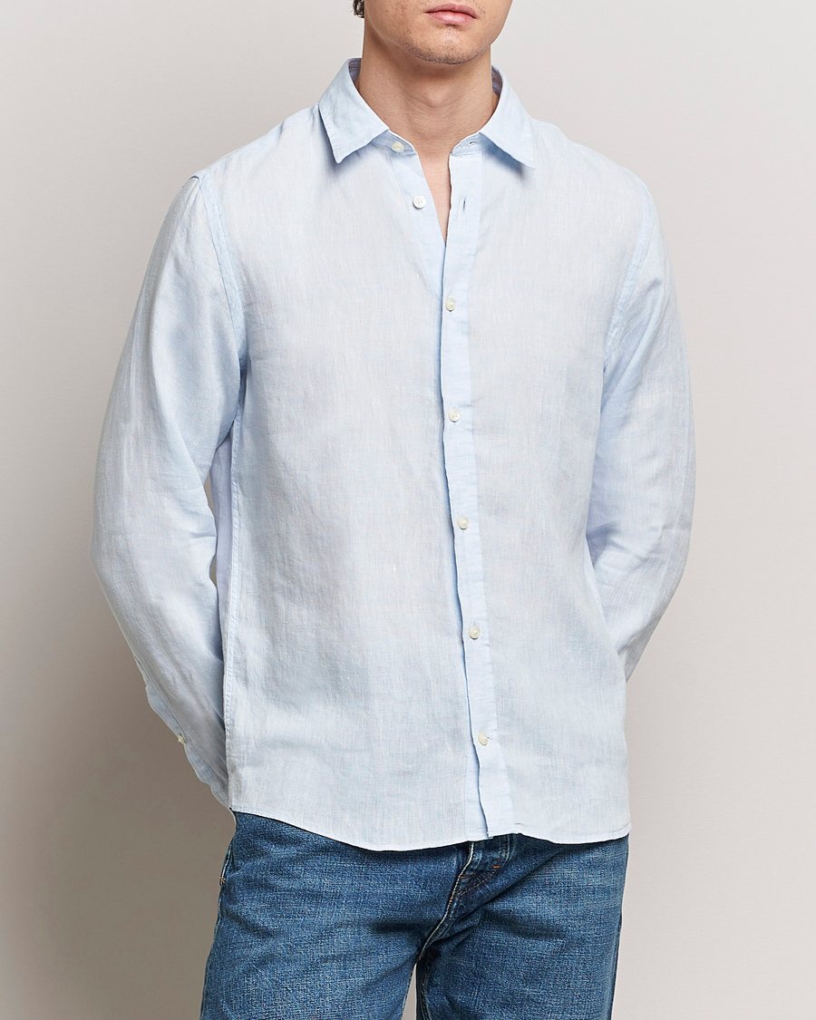 Mies | Kauluspaidat | Tiger of Sweden | Spenser Linen Shirt Light Blue