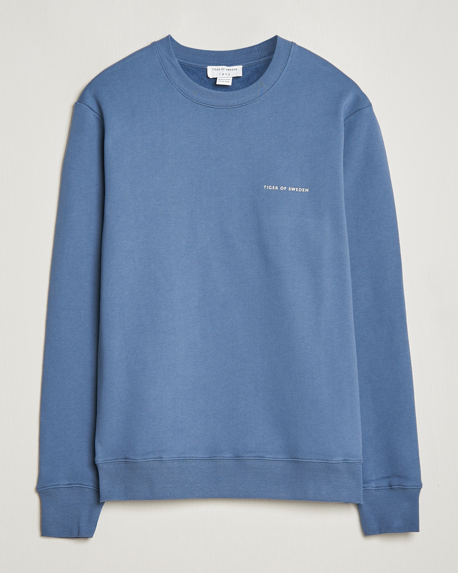 Mies | Puserot | Tiger of Sweden | Emerson Crew Neck Sweatshirt Thunder Blue