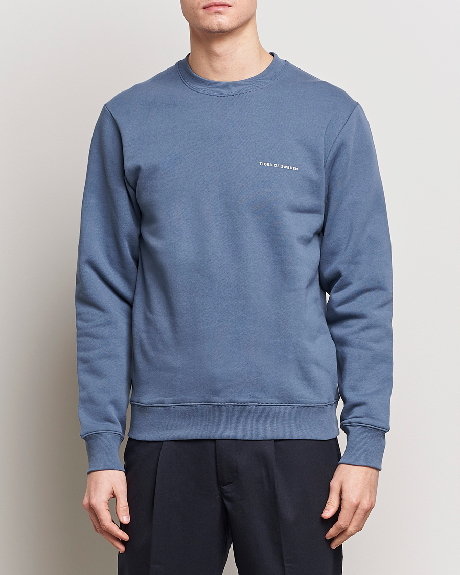Mies | Puserot | Tiger of Sweden | Emerson Crew Neck Sweatshirt Thunder Blue