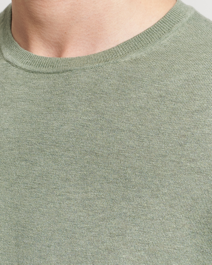 Mies | Puserot | Tiger of Sweden | Michas Cotton/Linen Knitted Sweater Shadow