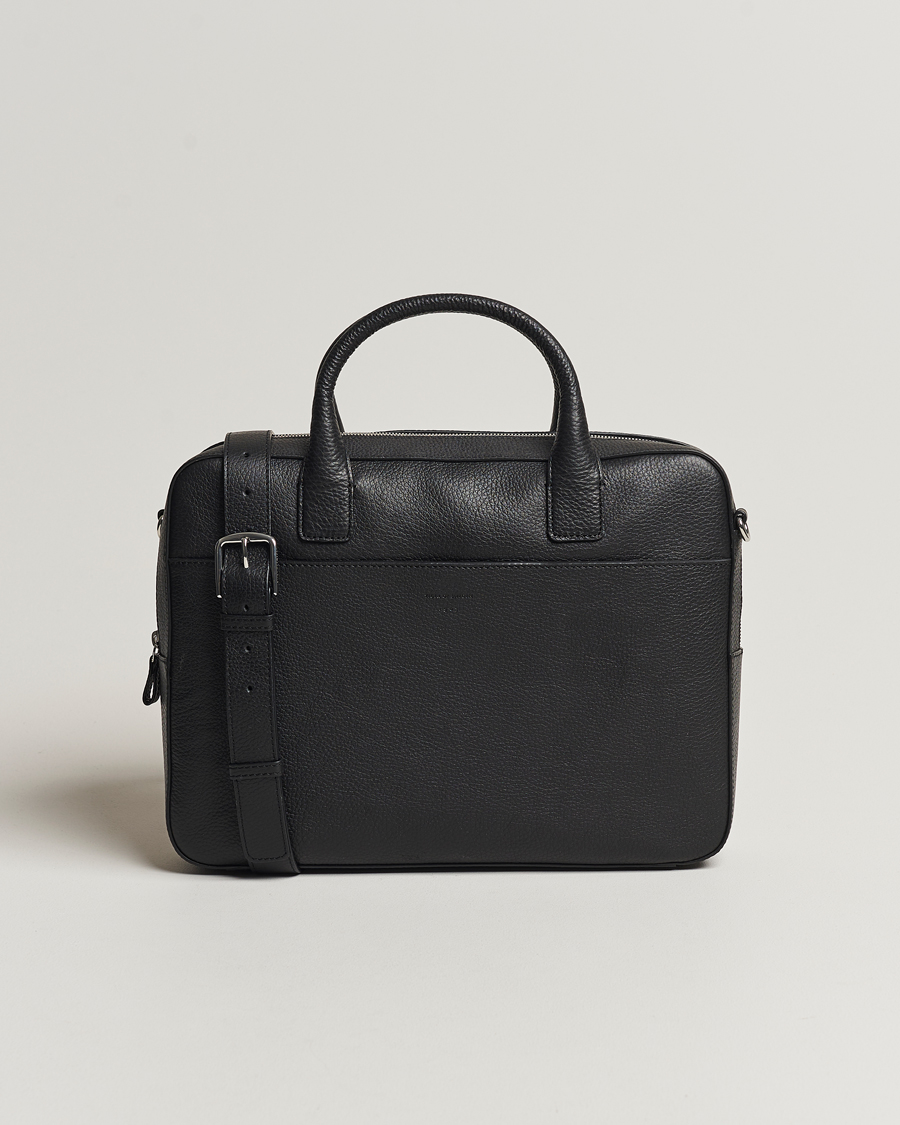 Mies | Tiger of Sweden Capa Grained Leather Briefcase Black | Tiger of Sweden | Capa Grained Leather Briefcase Black