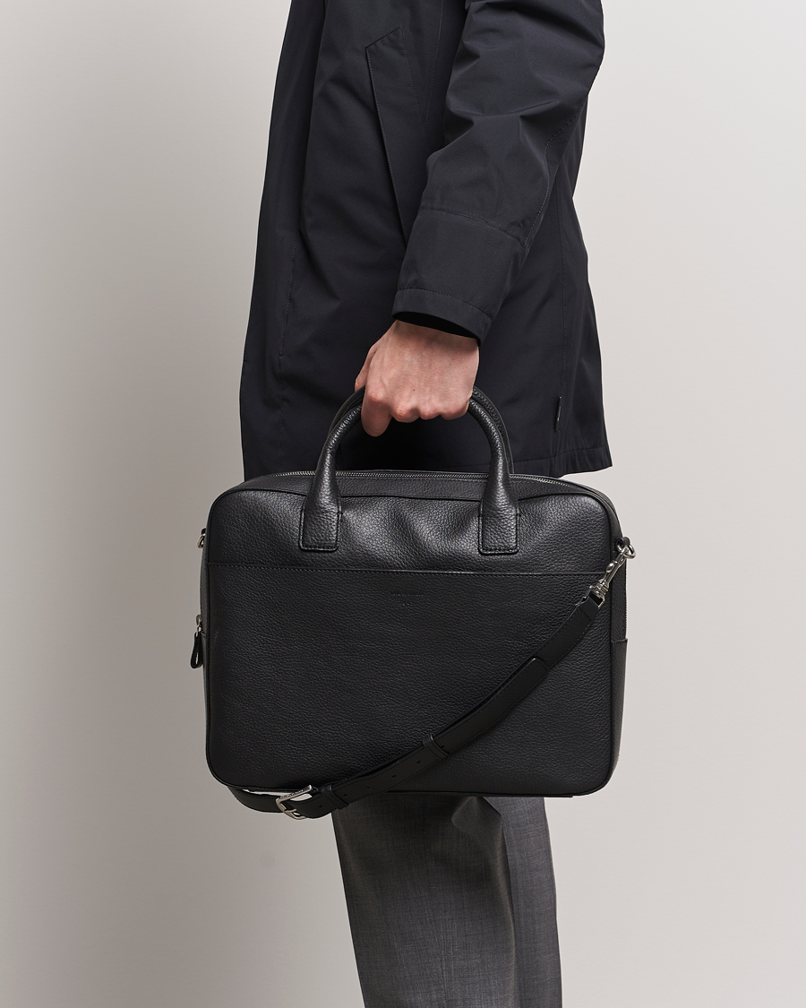 Mies | Tiger of Sweden Capa Grained Leather Briefcase Black | Tiger of Sweden | Capa Grained Leather Briefcase Black