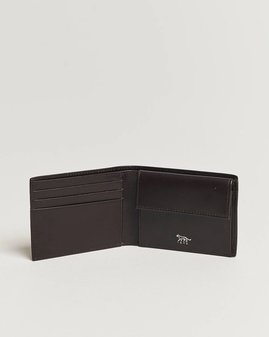 Mies |  | Tiger of Sweden | Wivalius Grained Leather Wallet Dark Brown