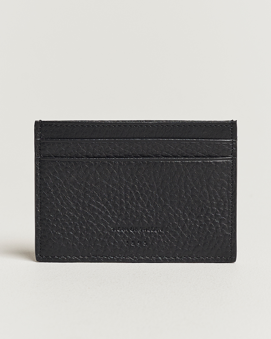 Mies | Tiger of Sweden Wharf Grained Leather Card Holder Black | Tiger of Sweden | Wharf Grained Leather Card Holder Black