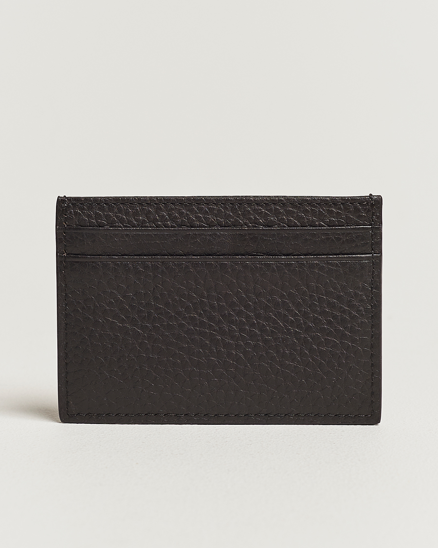 Mies | Tiger of Sweden Wharf Grained Leather Card Holder Dark Brown | Tiger of Sweden | Wharf Grained Leather Card Holder Dark Brown