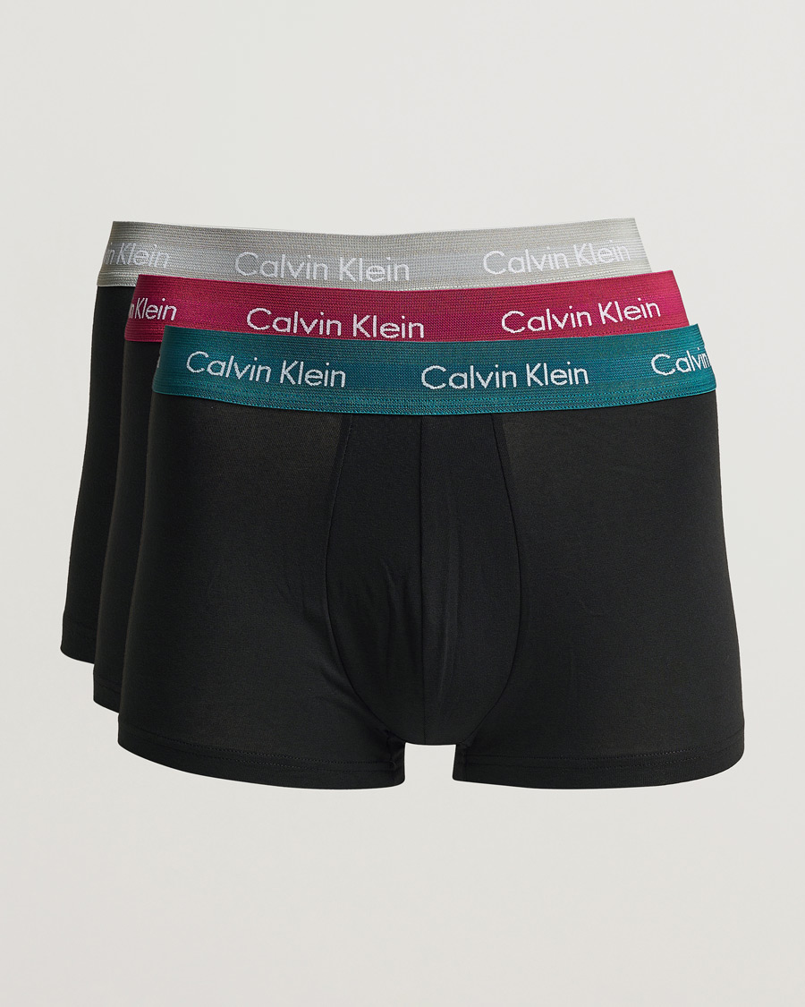Mies | Alusvaatteet | Calvin Klein | Cotton Stretch Trunk 3-pack Grey/Green/Plum