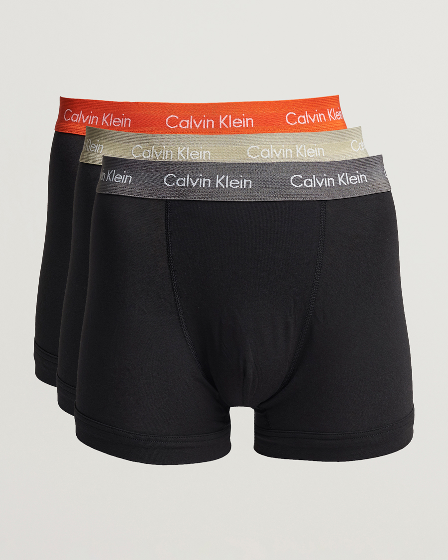Mies | Alusvaatteet | Calvin Klein | Cotton Stretch Trunk 3-pack Red/Grey/Moss