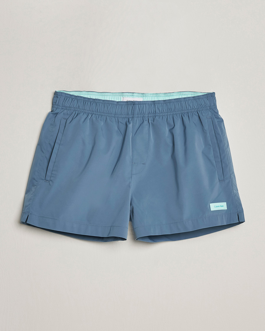 Mies | Uimahousut | Calvin Klein | Logo Drawstring Swimshorts Muted Cerulean