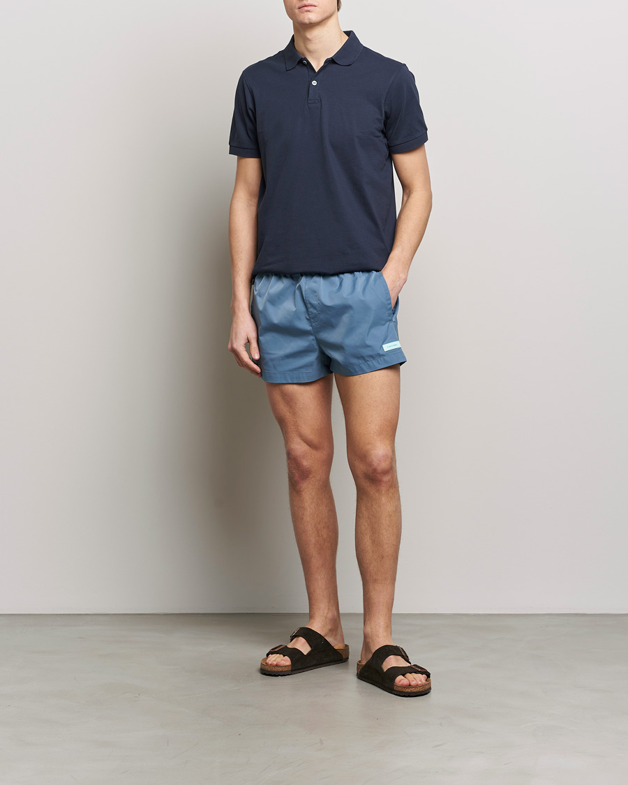 Mies | Uimahousut | Calvin Klein | Logo Drawstring Swimshorts Muted Cerulean