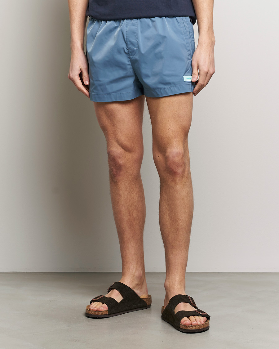 Mies | Uimahousut | Calvin Klein | Logo Drawstring Swimshorts Muted Cerulean