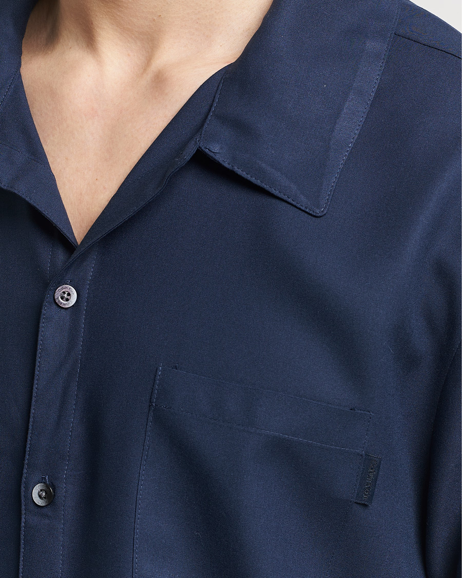 Mies | Yöpuvut ja kylpytakit | Calvin Klein | Viscose Short Sleeve Pyjama Set Blue Shadow