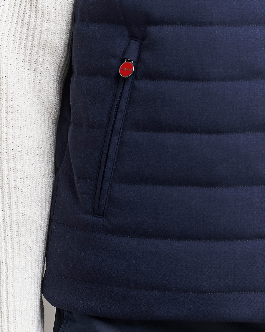 Mies | Takit | Kiton | Technical Wool Gilet Navy