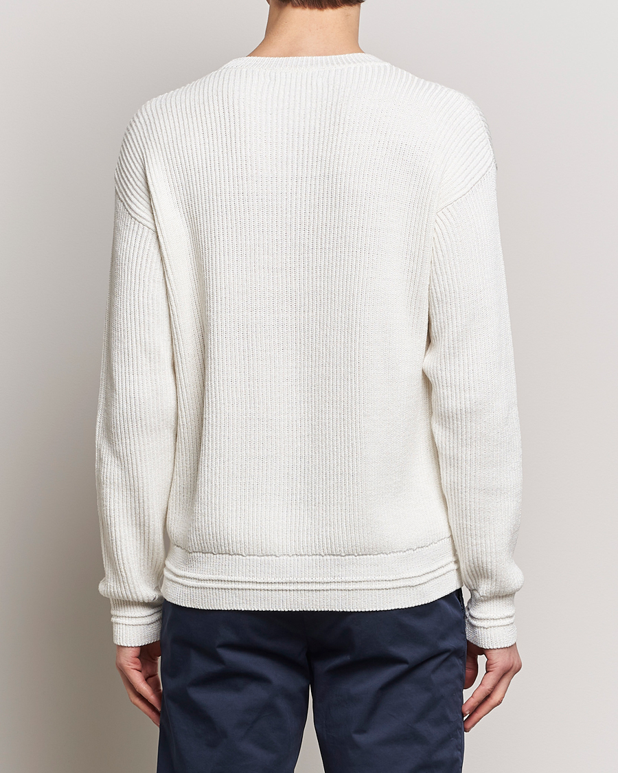 Mies | Puserot | Kiton | Cotton/Silk Rib Pullover Off White