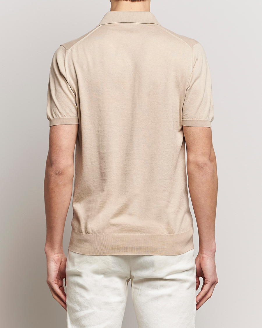 Mies | Pikeet | Kiton | Sea Island Cotton Polo Beige