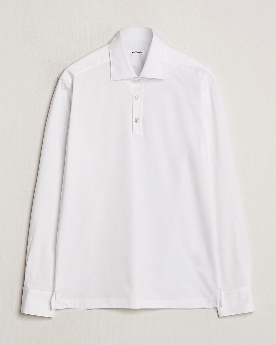 Mies | Kauluspaidat | Kiton | Popover Shirt White