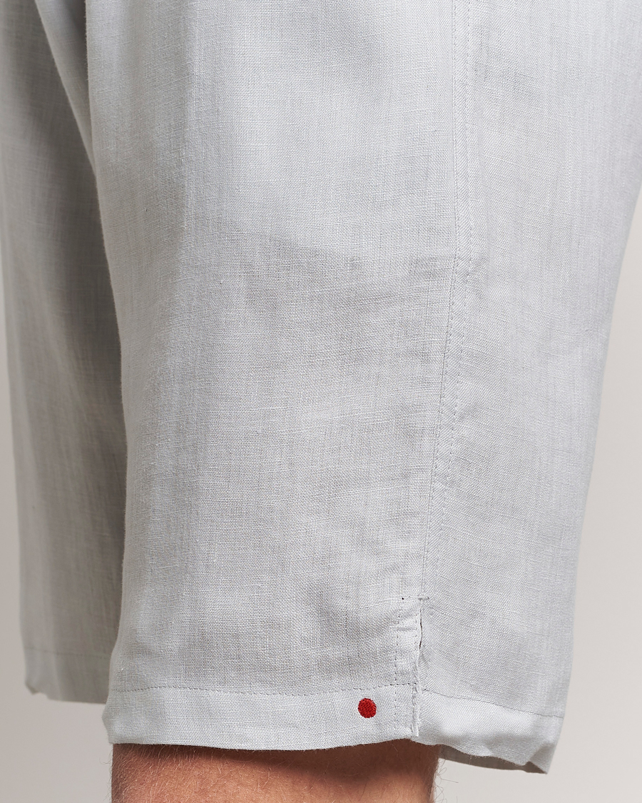 Mies | Shortsit | Kiton | Linen Drawstring Shorts Light Grey